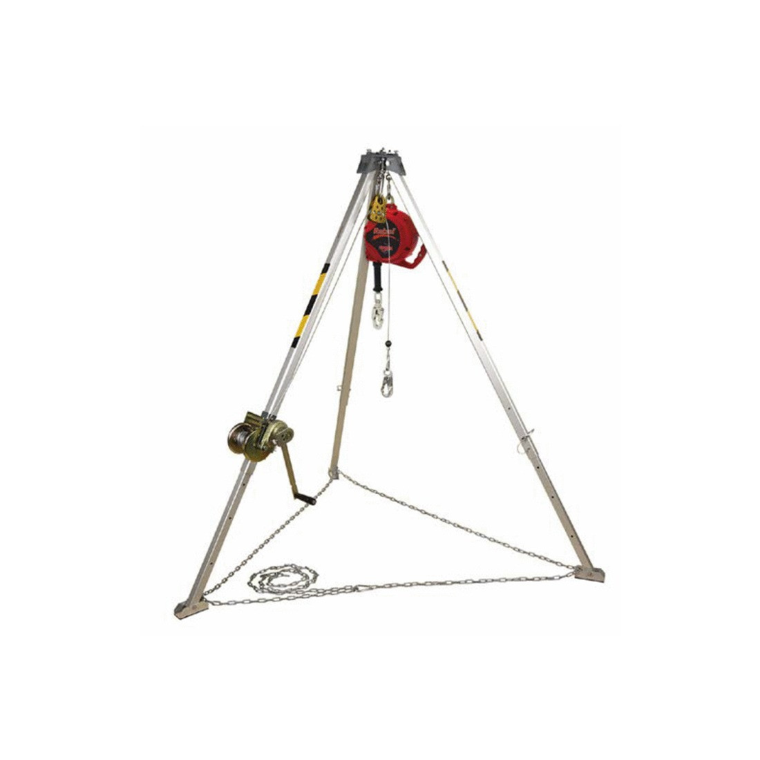 Three-way self-retracting lifeline tripod