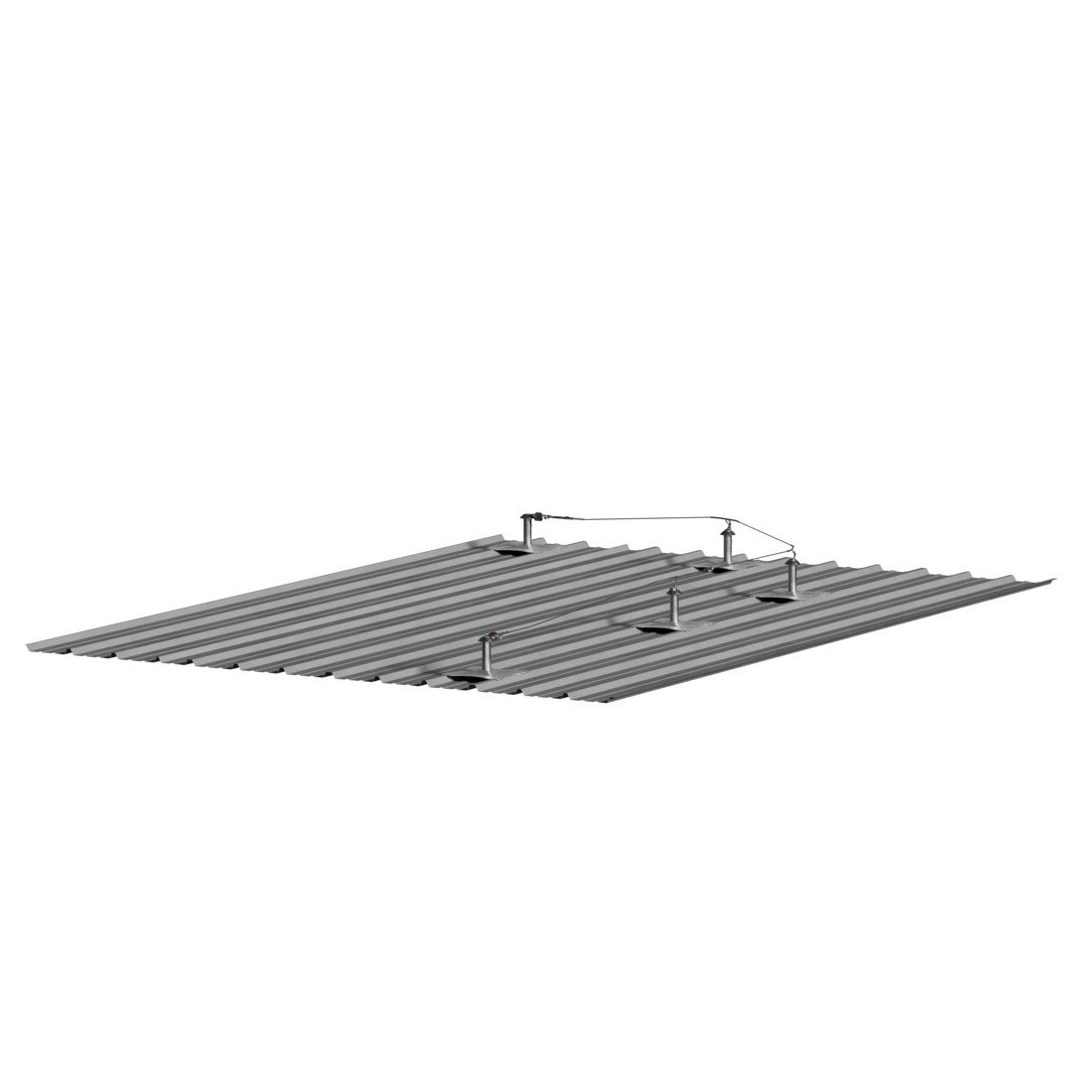 CONEKT automatic cable lifeline on metal roof