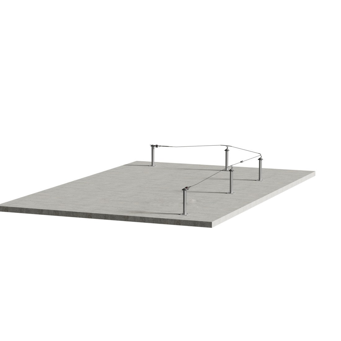 CONEKT automatic cable lifeline on concrete slab