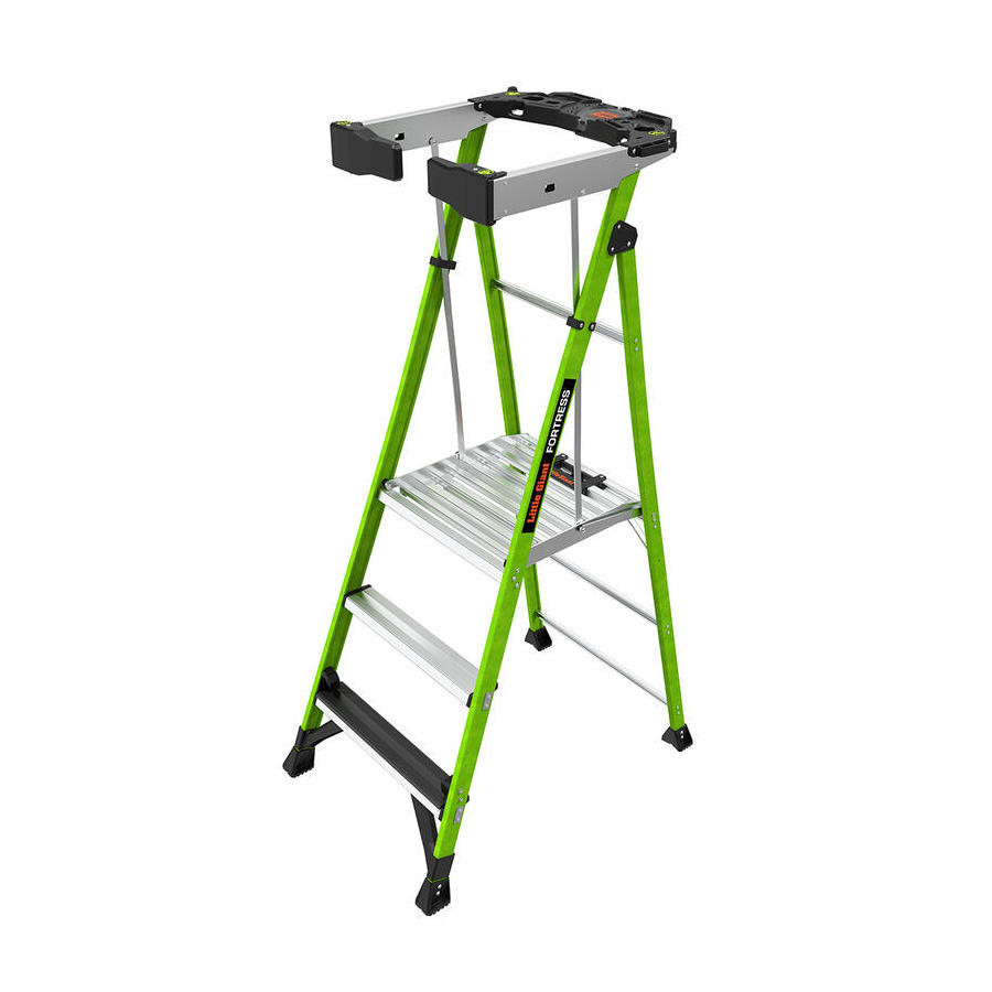 Fortress - Non-Conductive Fiberglass Enclosed Platform Stepladder