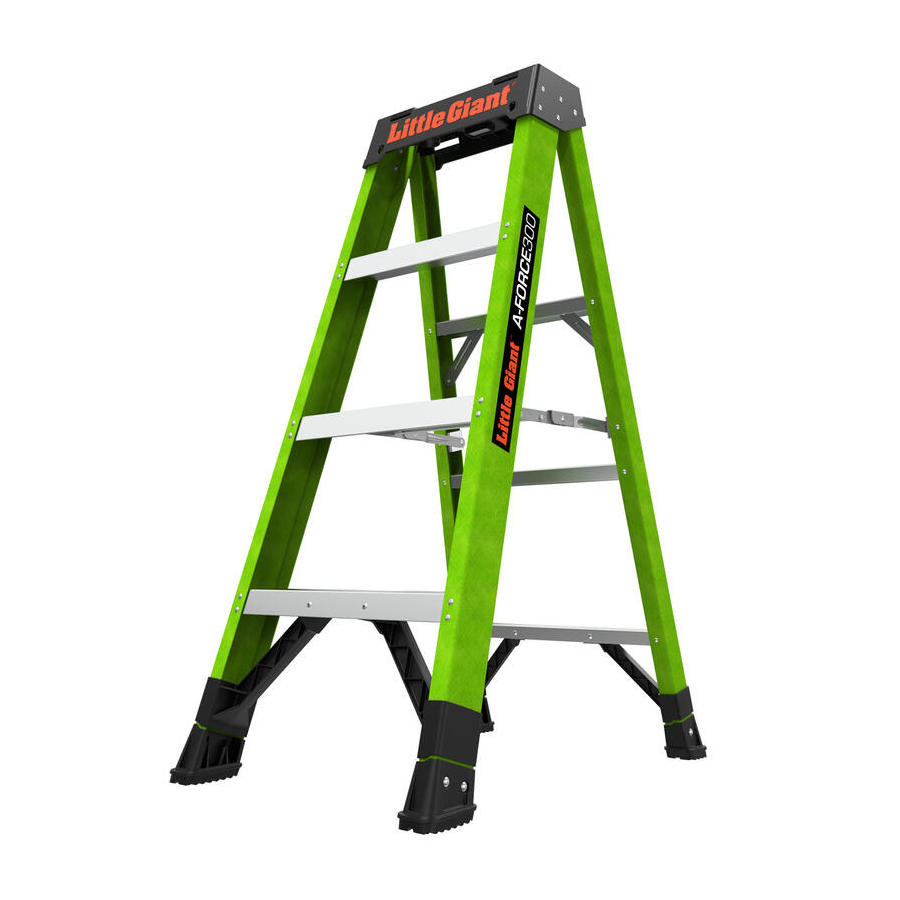 A-Force 300 - Fiberglass Stepladder with Non-Conductive Rails