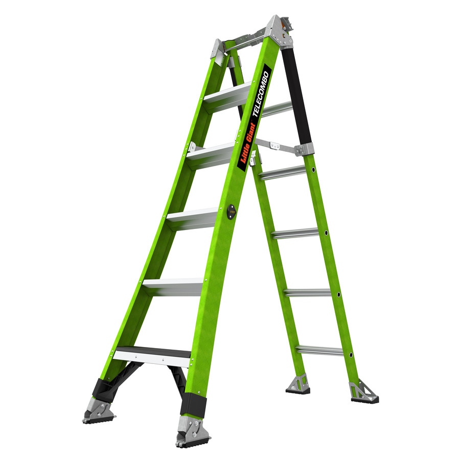Telecombo - Non-Conductive Fiberglass 3-in-1 Combination Ladder