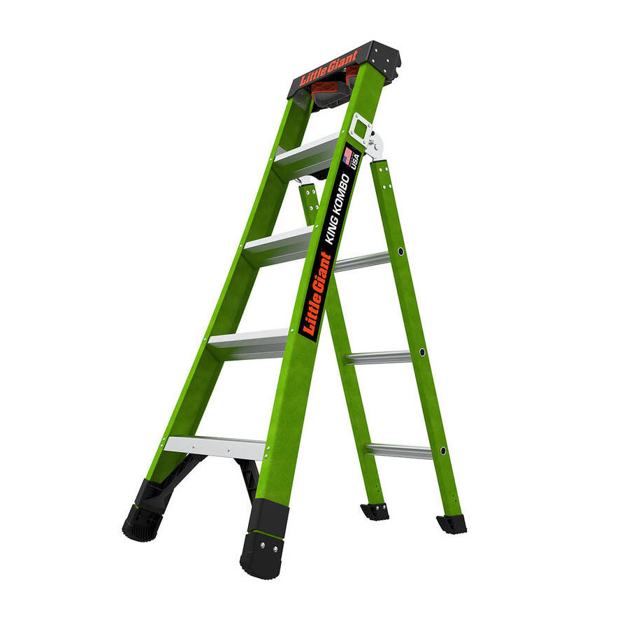 King Kombo Pro - Non-Conductive Fiberglass 3-in-1 Combination Ladder