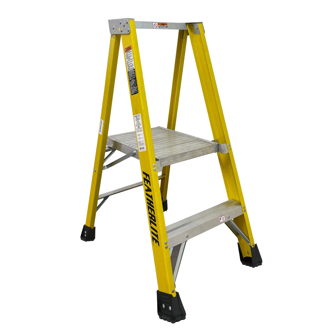 6500 - Non-Conductive Fiberglass Platform Stepladder with Top Rail Guard