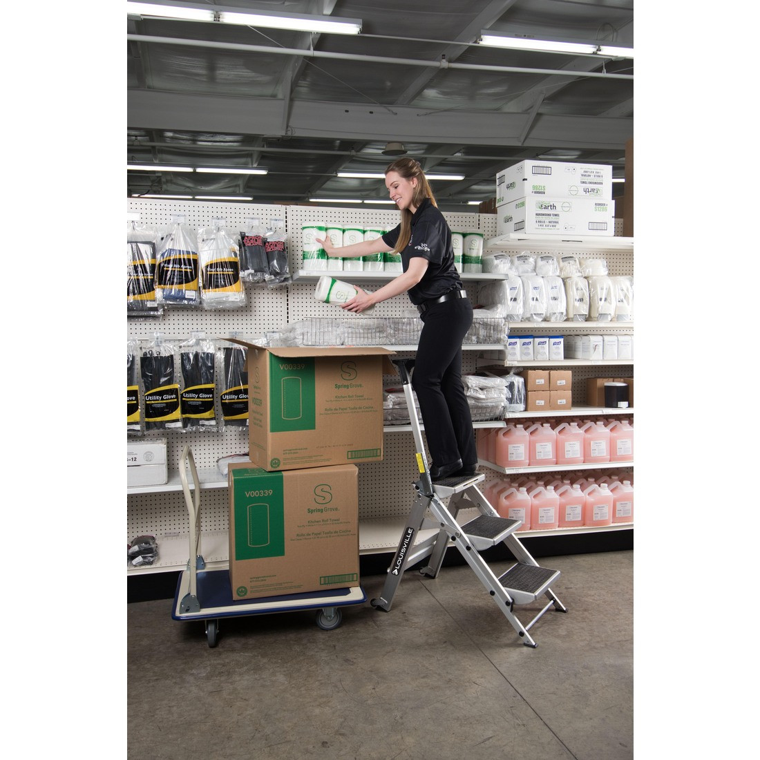 Louisville Ladder: L-2011 Aluminum Stocking Stool (300 lb)