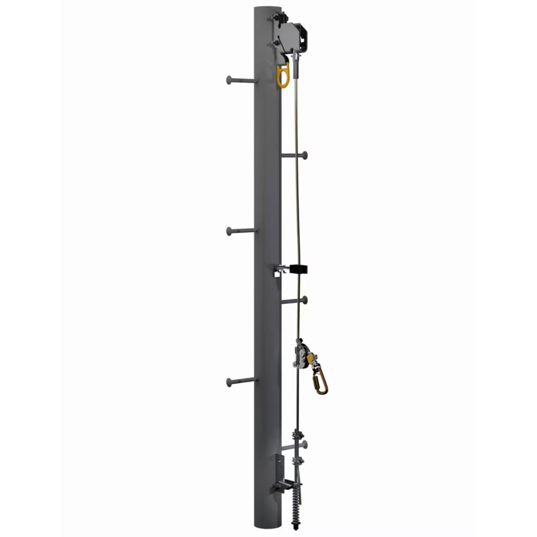 Vertical Cable Safety System for Poles and Masts