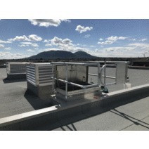 SELF-SUPPORTING GUARDRAIL FOR ROOF ACCESS HATCH