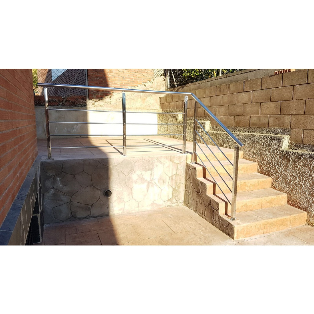 Stainless steel railing with balusters - Model 40.200