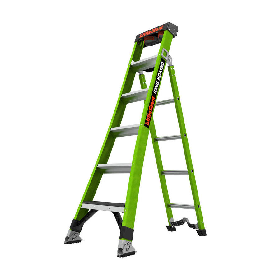 King Kombo Technical - Fully Equipped 3-in-1 Fiberglass Combination Ladder