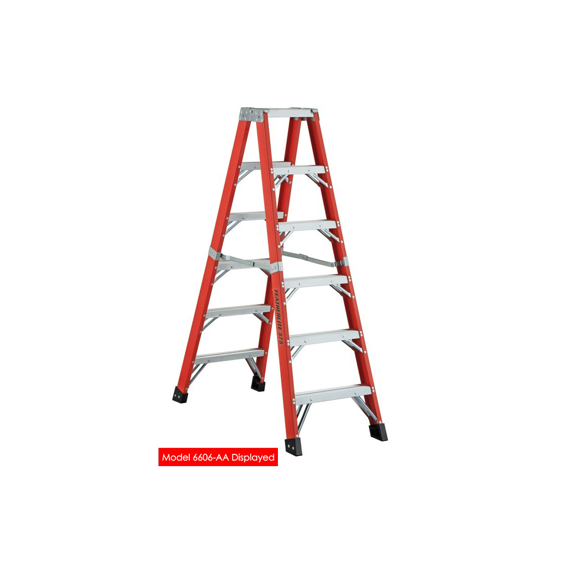 6600-AA - Super-Heavy Duty Fiberglass Twin Front Step Ladder