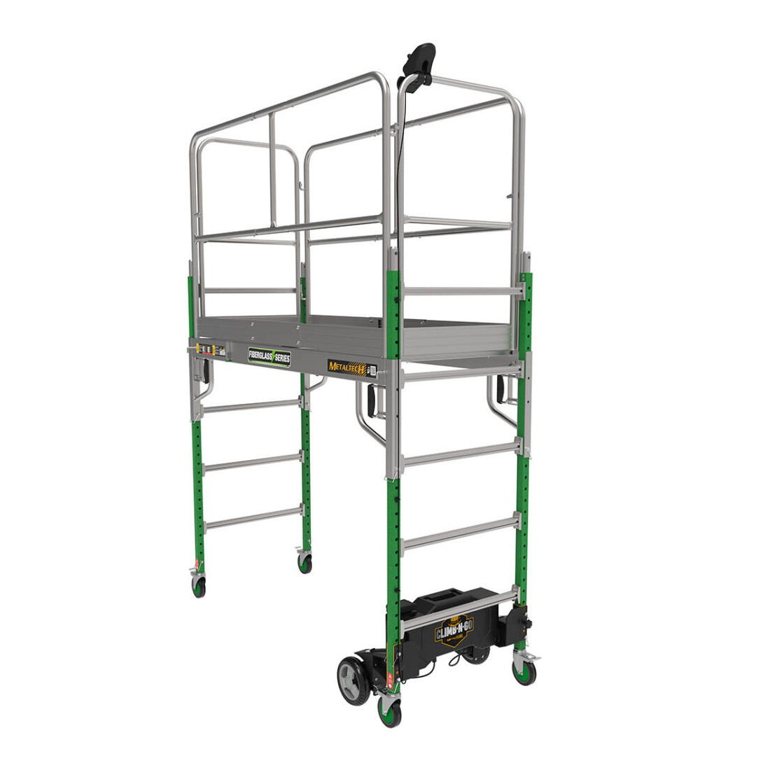 Complete Motorized Fiberglass 6 ft Baker Scaffold Kit