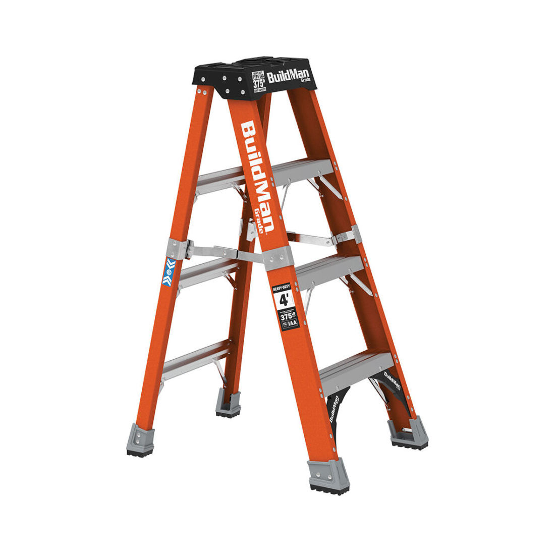 Fiberglass Stepladder BuildMan E-SLFB-375lb