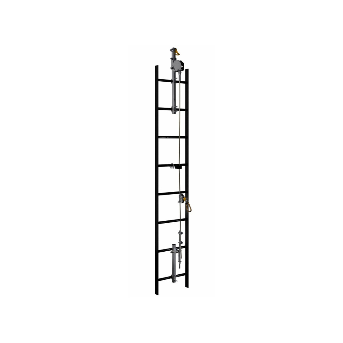 vertical lifeline kit: Lad-Saf New Generation Standard Rung Mount Kit 40 Feet Galvanized Steel